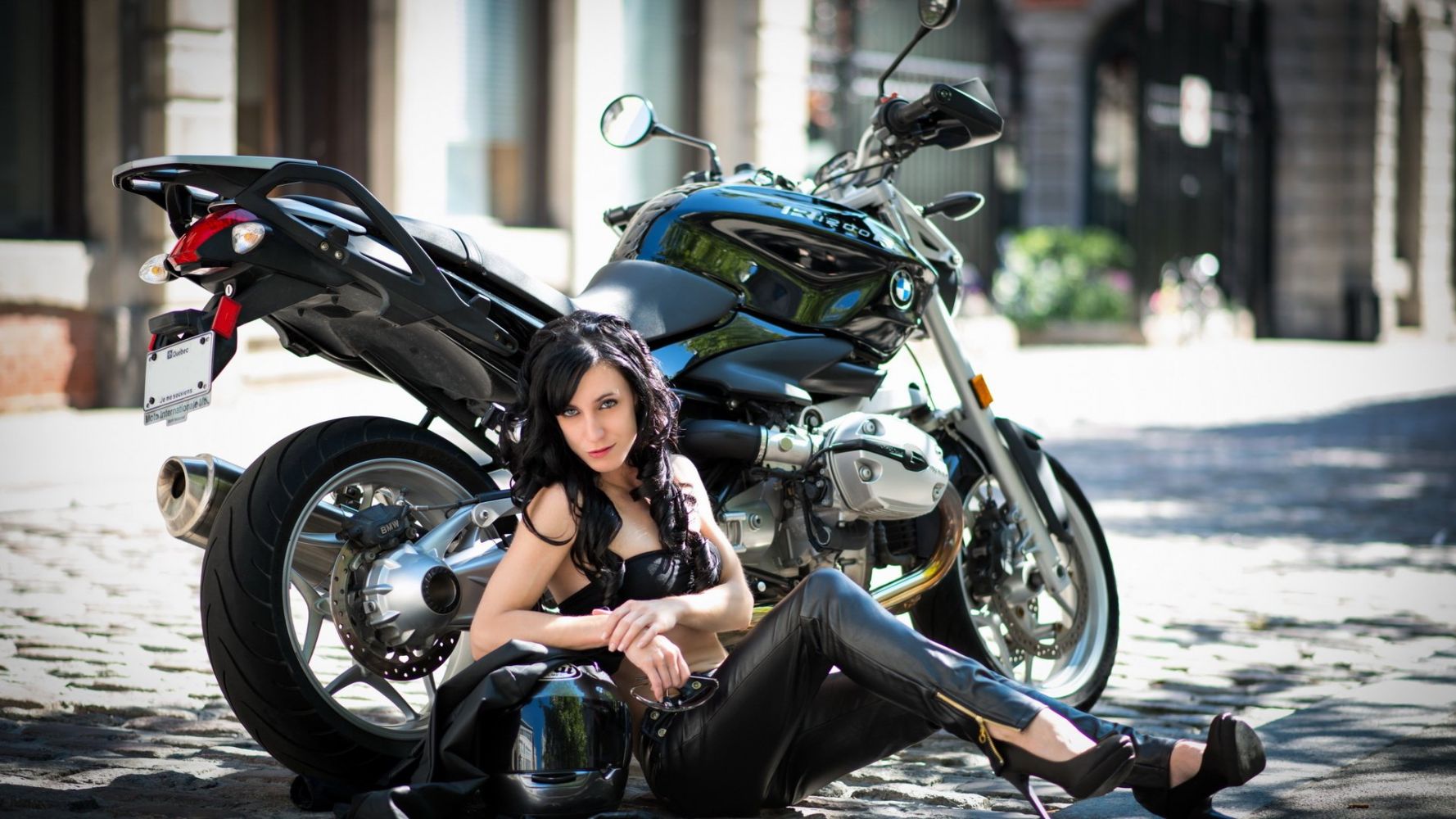 European women on bikes in Moroni